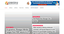 Desktop Screenshot of gbedumagazine.com